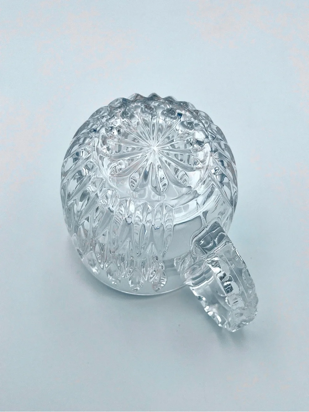 VTG Princess House Royal Highlights Lead Crystal Set Creamer, Sugar Bowl w Lid